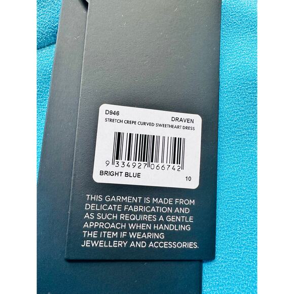 ALEX PERRY Bright Blue Draven Stretch Crepe Sweetheart Dress (US 6/AU 10) NWT! - Picture 11 of 11